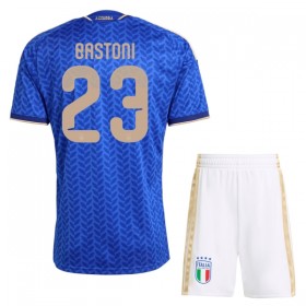 Camisola Itália Bastoni 23 Criança Equipamento Principal Mundial de 2026 Manga Curta