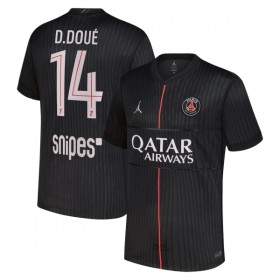 Camisola Paris Saint-Germain D. Doue 14 Jordan Equipamento Quarto 2025-26 Manga Curta
