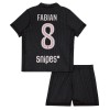 Camisola Paris Saint-Germain Fabian 8 Jordan Criança Equipamento Quarto 2025-26 Manga Curta