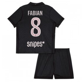 Camisola Paris Saint-Germain Fabian 8 Jordan Criança Equipamento Quarto 2025-26 Manga Curta