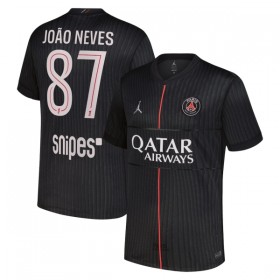 Camisola Paris Saint-Germain Joao Neves 87 Jordan Equipamento Quarto 2025-26 Manga Curta