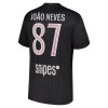 Camisola Paris Saint-Germain Joao Neves 87 Jordan Equipamento Quarto 2025-26 Manga Curta