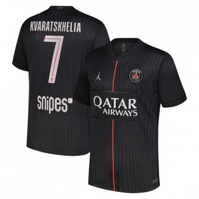 Camisola Paris Saint-Germain Kvaratskhelia 7 Jordan Equipamento Quarto 2025-26 Manga Curta