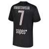 Camisola Paris Saint-Germain Kvaratskhelia 7 Jordan Equipamento Quarto 2025-26 Manga Curta