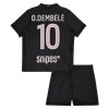 Camisola Paris Saint-Germain O. Dembele 10 Jordan Criança Equipamento Quarto 2025-26 Manga Curta