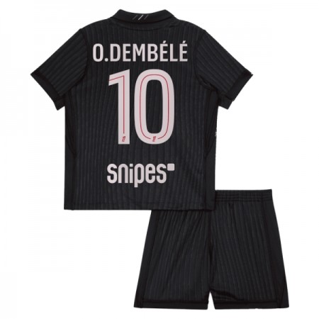 Camisola Paris Saint-Germain O. Dembele 10 Jordan Criança Equipamento Quarto 2025-26 Manga Curta
