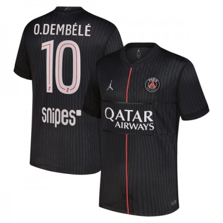 Camisola Paris Saint-Germain O. Dembele 10 Jordan Equipamento Quarto 2025-26 Manga Curta