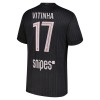 Camisola Paris Saint-Germain Vitinha 17 Jordan Equipamento Quarto 2025-26 Manga Curta