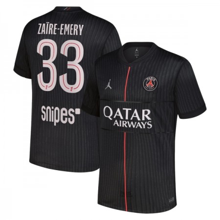 Camisola Paris Saint-Germain Zaire-Emery 33 Jordan Equipamento Quarto 2025-26 Manga Curta