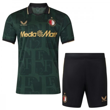 Camisola Feyenoord Rotterdam Criança Equipamento Quarto 2025-26 Manga Curta