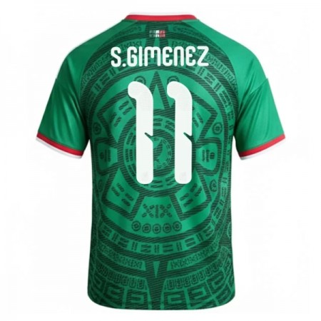 Camisola México S.Gimenez 11 Equipamento Principal Mundial de 2026 Manga Curta