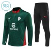 AC Milan Criança Sweat de Treino 2025-26 Quarter-Zip Verde