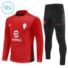 AC Milan Criança Sweat de Treino 2025-26 Quarter-Zip Vermelha