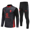 AC Milan Sweat de Treino 2025-26 Quarter-Zip Preta