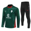 AC Milan Sweat de Treino 2025-26 Quarter-Zip Verde