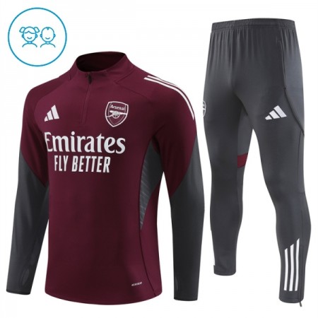 Arsenal Criança Sweat de Treino 2025-26 Quarter-Zip Vermelha