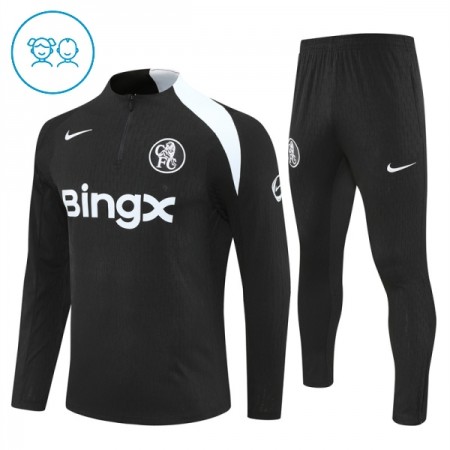 Chelsea Criança Sweat de Treino 2025-26 Quarter-Zip Preta