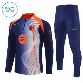 FC Barcelona Criança Sweat de Treino 2025-26 Quarter-Zip Azul