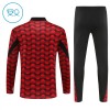 Feyenoord Rotterdam Criança Sweat de Treino 2025-26 Quarter-Zip Vermelha