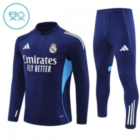 Real Madrid Criança Sweat de Treino 2025-26 Quarter-Zip Marinha