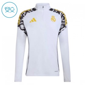 Real Madrid Criança Sweat de Treino 2026-27 Quarter-Zip Branca