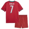 Camisola Portugal Ronaldo 7 Criança Equipamento Principal Mundial de 2026 Manga Curta