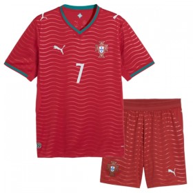 Camisola Portugal Ronaldo 7 Criança Equipamento Principal Mundial de 2026 Manga Curta