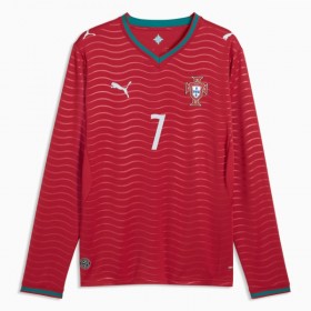 Camisola Portugal Ronaldo 7 Equipamento Principal Mundial de 2026 Manga Comprida