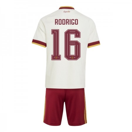 Camisola Espanha Rodrigo 16 Criança Equipamento Alternativa Mundial de 2026 Manga Curta