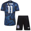 Camisola Argentina Di Maria 11 Criança Equipamento Alternativa Mundial de 2026 Manga Curta