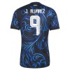 Camisola Argentina J. Alvarez 9 Criança Equipamento Alternativa Mundial de 2026 Manga Curta