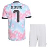 Camisola Bélgica De Bruyne 7 Criança Equipamento Alternativa Mundial de 2026 Manga Curta