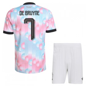Camisola Bélgica De Bruyne 7 Criança Equipamento Alternativa Mundial de 2026 Manga Curta