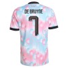 Camisola Bélgica De Bruyne 7 Criança Equipamento Alternativa Mundial de 2026 Manga Curta
