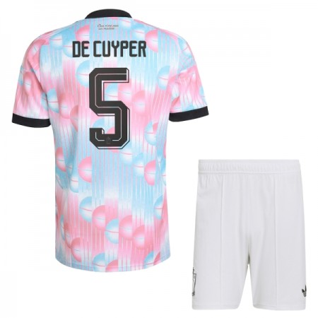 Camisola Bélgica De Cuyper 5 Criança Equipamento Alternativa Mundial de 2026 Manga Curta