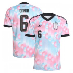 Camisola Bélgica Onana 6 Equipamento Alternativa Mundial de 2026 Manga Curta
