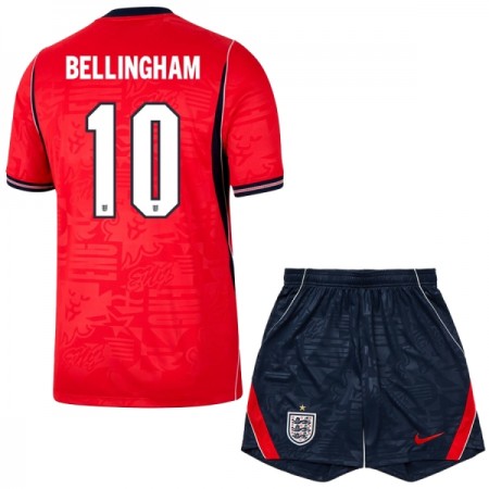 Camisola Inglaterra Bellingham 10 Criança Equipamento Alternativa Mundial de 2026 Manga Curta