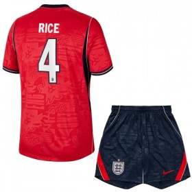 Camisola Inglaterra Rice 4 Criança Equipamento Alternativa Mundial de 2026 Manga Curta