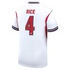 Camisola Inglaterra Rice 4 Criança Equipamento Principal Mundial de 2026 Manga Curta
