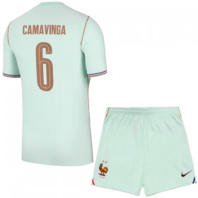 Camisola França Camavinga 6 Criança Equipamento Alternativa Mundial de 2026 Manga Curta