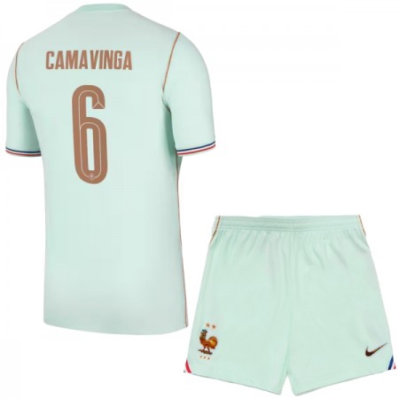 Camisola França Camavinga 6 Criança Equipamento Alternativa Mundial de 2026 Manga Curta