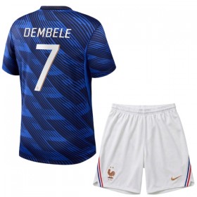 Camisola França O. Dembele 7 Criança Equipamento Principal Mundial de 2026 Manga Curta
