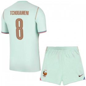 Camisola França Tchouameni 8 Criança Equipamento Alternativa Mundial de 2026 Manga Curta
