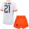 Camisola Holanda Frenkie de Jong 21 Criança Equipamento Alternativa Mundial de 2026 Manga Curta