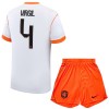 Camisola Holanda Virgil 4 Criança Equipamento Alternativa Mundial de 2026 Manga Curta