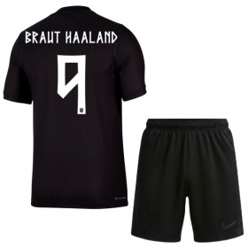 Camisola Noruega Haaland 9 Criança Equipamento Alternativa Mundial de 2026 Manga Curta