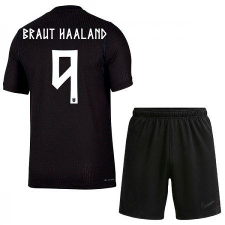 Camisola Noruega Haaland 9 Criança Equipamento Alternativa Mundial de 2026 Manga Curta