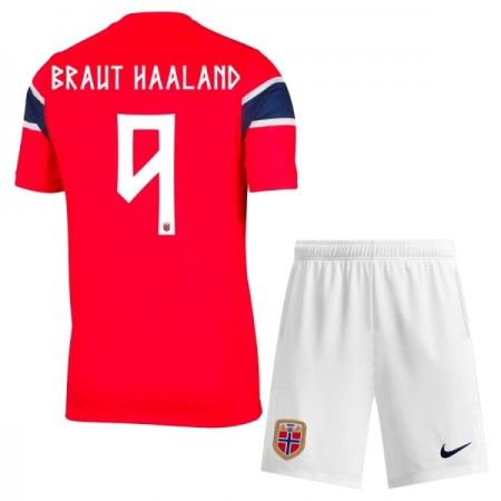 Camisola Noruega Haaland 9 Criança Equipamento Principal Mundial de 2026 Manga Curta