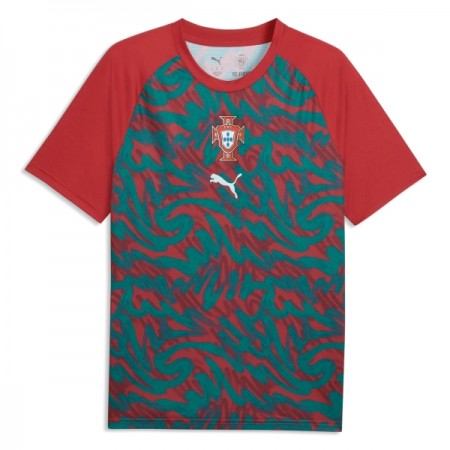 Camisola Portugal Pre-Match Mundial de 2026 Vermelha Manga Curta