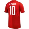 Camisola Canadá J. David 10 Equipamento Principal Mundial de 2026 Manga Curta